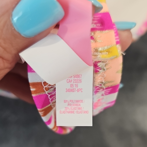 Victoria's Secret (2) Pink and Blue Bikini Tops with Adjustable Straps - Picture 6 of 6